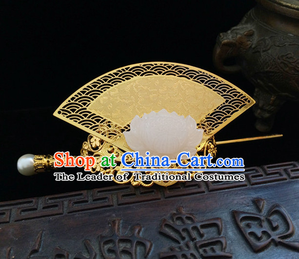 Ancient Chinese Prince Fan Shape Crown Headwear Hair Accessories