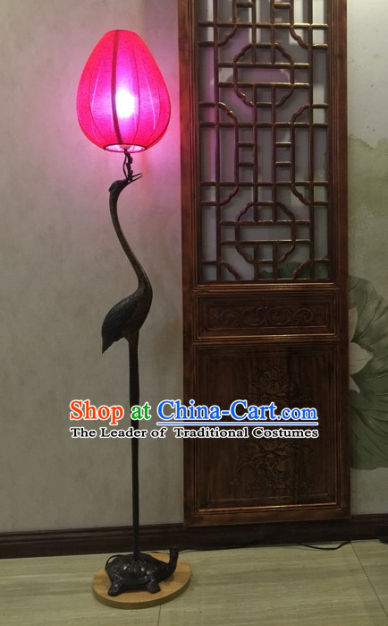 Chinese Classic Handmade Crane Floor Lantern