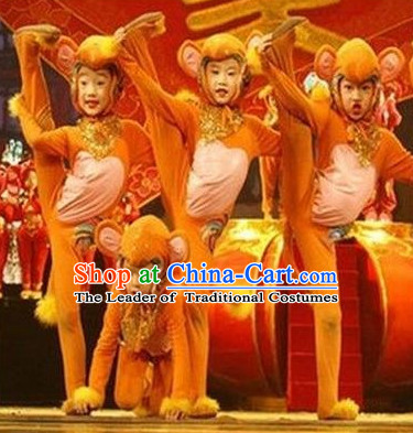 Chinese Lunar Monkey Year Dance Costumes for Kids or Adults