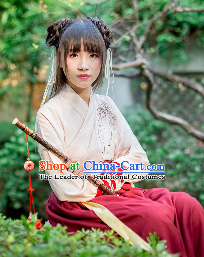 Chinese Knight Style Dresses Hanfu Clothing for Sale