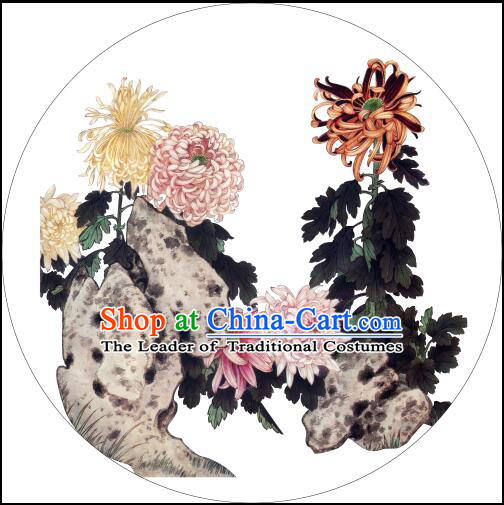 Chinese Traditional Umbrella Ancient Crafts Classic Handmade Oiled Paper Umbrella Parasol Sunshade Chrysanthemum