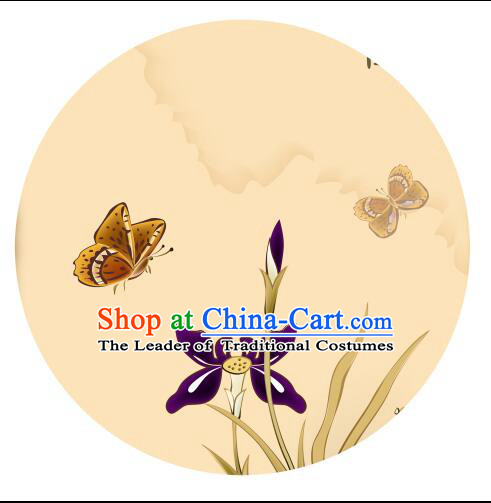 Chinese Classic Handmade Umbrella Parasol Sunshade Orchid Dancing Oiled Paper