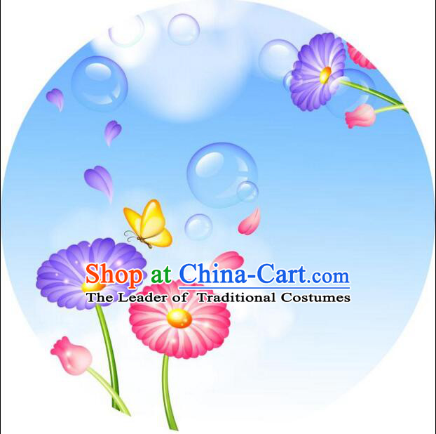 Chinese Classic Handmade Oiled Paper Umbrella Parasol Sunshade Chrysanthemum