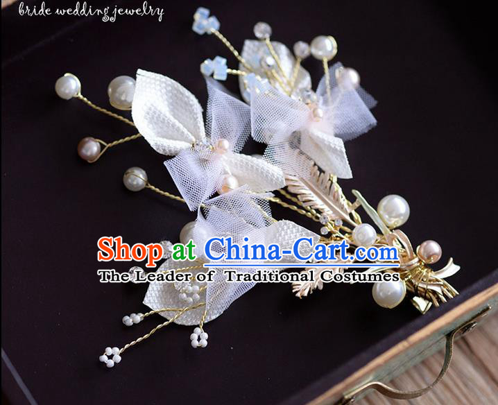 Traditional Jewelry Accessories, Princess Wedding Hair Accessories, Bride Wedding Hair Accessories, Headwear, Baroco Style Handmade Pearl Hair Claw for Women