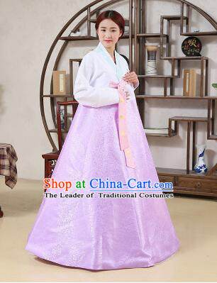 Korean Traditional Dress Korean Style Women Girl costume Dancing Show Full Attire Formal Clothes Purple