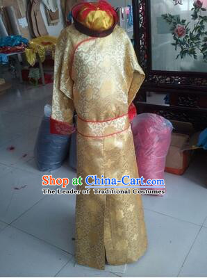 Children Qing Dynasty Emperor Dress Prince Costumes Boy Stage Clothes Kid Show Chinese Traditional Clothes Ancient Dress