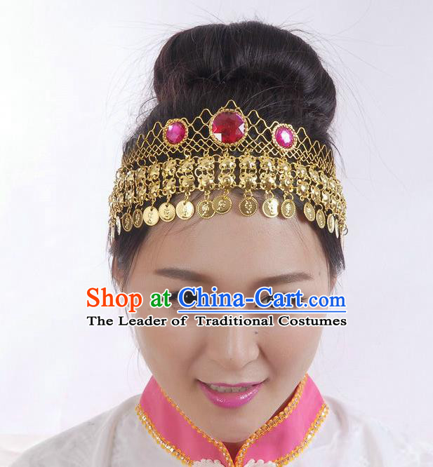Traditional India Hair Accessories, Indian Headwear, Traditional Belly Dance Headdress, Stage Accessories