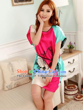 Night Gown Women Sexy Skirt Ancient China Style Chinese Traditional Chinese Night Suit Nighty Bedgown Butterfly