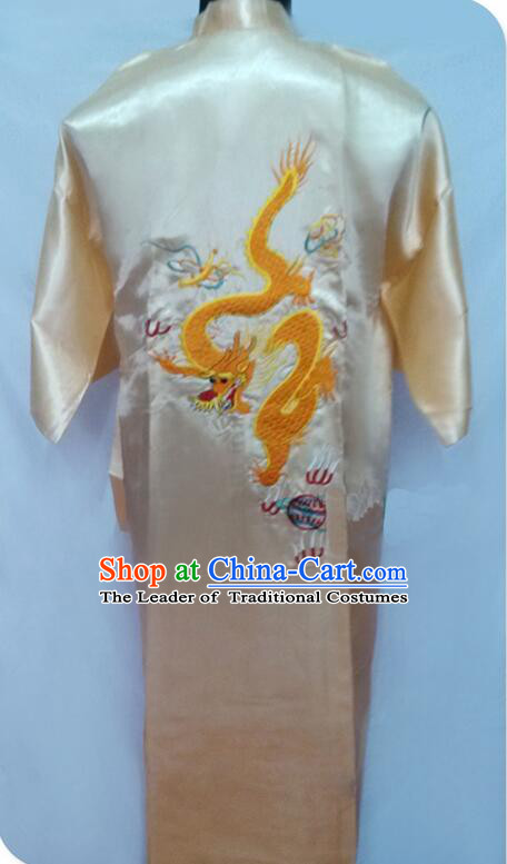 New Style Kimono Dragon Embroidered Chinese Loong Dragon Men Night Gown Leisure Clothes for Emperors