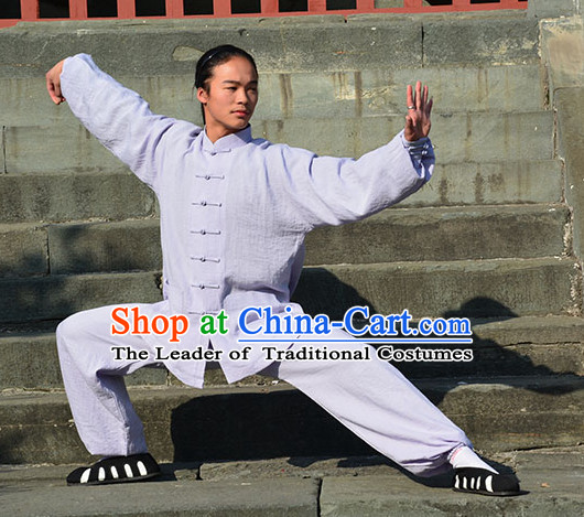 White Wudang Uniform Taoist Uniform Kungfu Kung Fu Clothing Clothes Pants Shirt Supplies Wu Gong Outfits