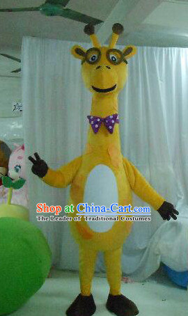 Professional Custom Mascot Uniforms Mascot Outfits Customized Animal Cartoon Character Walking Giraffe Mascot Costumes
