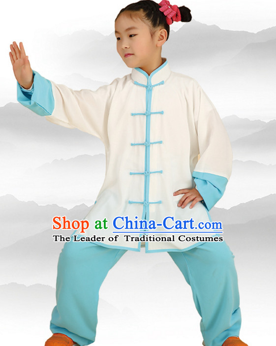 Chinese Asian Mandarin Kung Fu Martial Arts Practice and Competition Costume Wing Chun Apparel Taiji Tai Chi Uniform for Adults Children Men Women Boys Girls