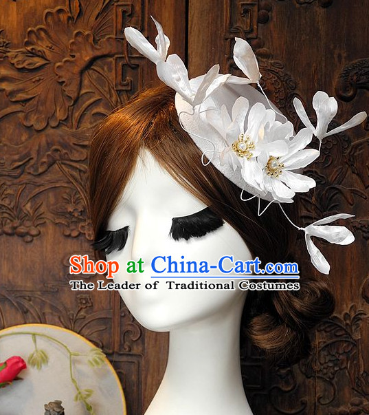 Top Imperial Royal Handmade Flower Decorations Hat for Ladies