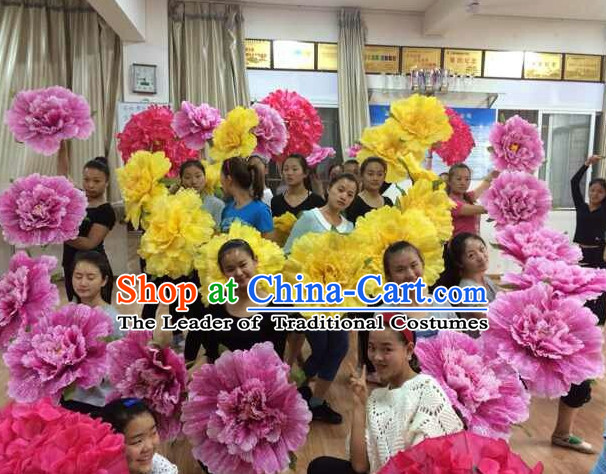 0.6 Meter Large Chinese Peony Flower Dance Props for Adults or Kids