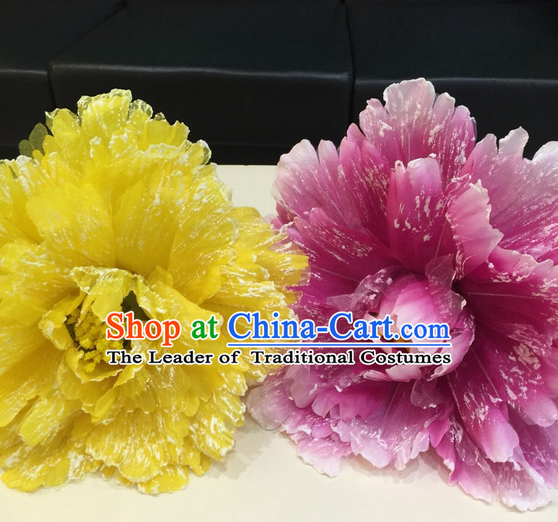Chinese Peony Flower Dance Props for Adults or Kids