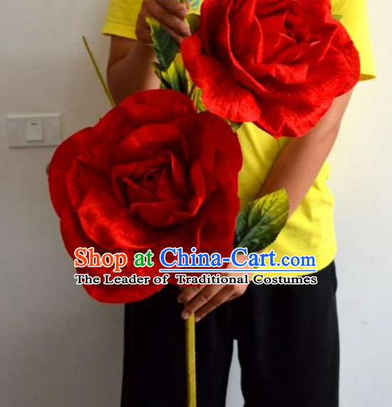 Big Red Rose Flower Dance Props Props for Dance Dancing Props for Sale for Kids Dance Stage Props Dance Cane Props Umbrella Children Adults