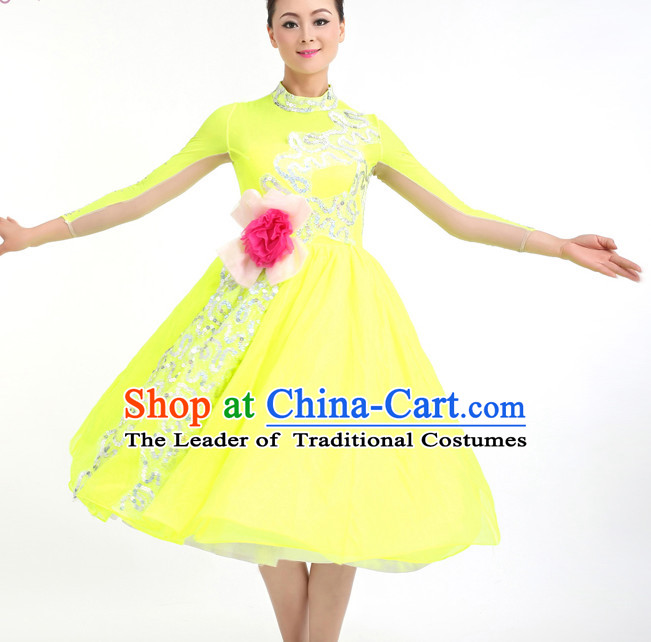 Traditional Chinese Dance Costumes Custom Dance Costume Folk Dance Chinese Dress Cultural Dances and Headdress Complete Set