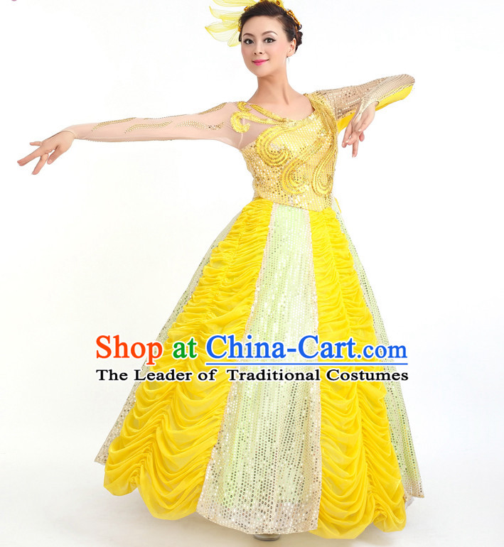 Chinese Competition Stage Dance Costumes Female Dance Costumes Folk Dances Ethnic Dance Fan Dance Dancing Dancewear for Women