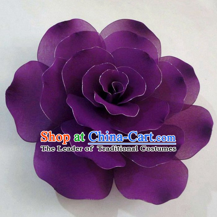Purple Traditional Chinese Stage Performance Flower Props