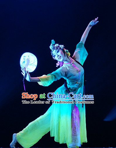 Traditional Chinese Classical Fan Dancing Dancewear Dance Costumes for Women
