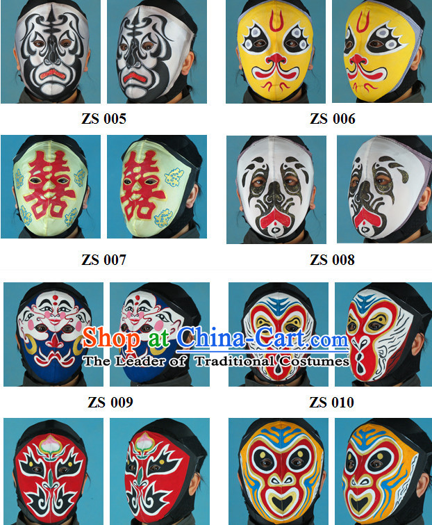 Traditional Chinese Mask Changing Arts Hands Painted Silk Mask