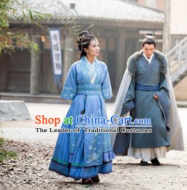 Chinese Traditional Superheroine Ancient Clothing and Hair Jewelry Complete Set for Women