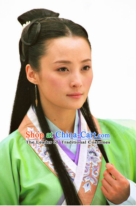 Ancient Traditional Chinese Style Black Long Wig Wigs for Women Girls