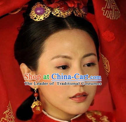 Qing Dynasty Imperial Palace Traditional Chinese Princess Style Black Long Wig Wigs and Hair Accessories for Women Girls