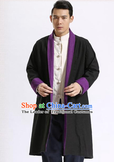 Long Minguo Style Male Mandarin Coat for Men or Boys
