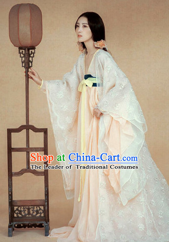 Ancient Chinese Pure White Princess Women Clothing