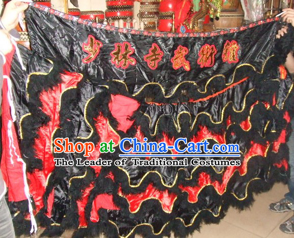 Chinese Traditional 100_ Natural Long Wool Lion Body Costume Pants Claws Set