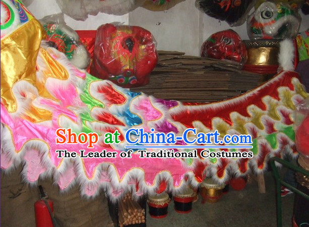 Chinese Traditional Lion Body Costume Pants Claws Set