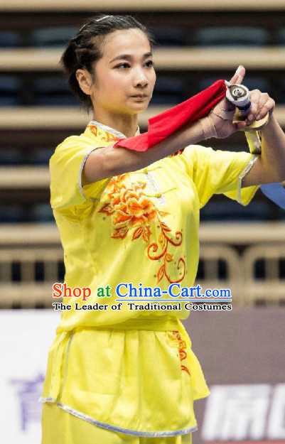 Top Kung Fu Competition Uniforms Pants Suit Taekwondo Apparel Karate Suits Attire Robe Championship Costume Chinese Kungfu Jacket Wear Dress Uniform Clothing Taijiquan Shaolin Chi Gong Taichi Suits for Men Women Kids