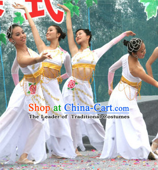 Chinese Stage Folk Dancing Dancewear Costumes Dancer Costumes Dance Costumes Chinese Dance Clothes Traditional Chinese Clothes Complete Set for Women Kids