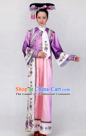 Chinese Stage Manchu Ethnic Dancewear Costumes Dancer Costumes Dance Costumes Chinese Dance Clothes Traditional Chinese Clothes Complete Set for Women Children