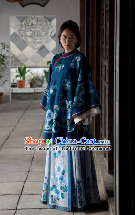 Chinese Manchu Qipao Cheongsam Lady Garment Complete Set for Women Girls