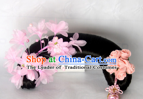 Chinese Qing Dynasty Classical Manchu Hair Jewelry Headwear Headdress