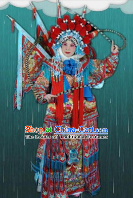 Chinese Beijing Opera Costumes Peking Opera Superheroine Costume Complete Set for Women