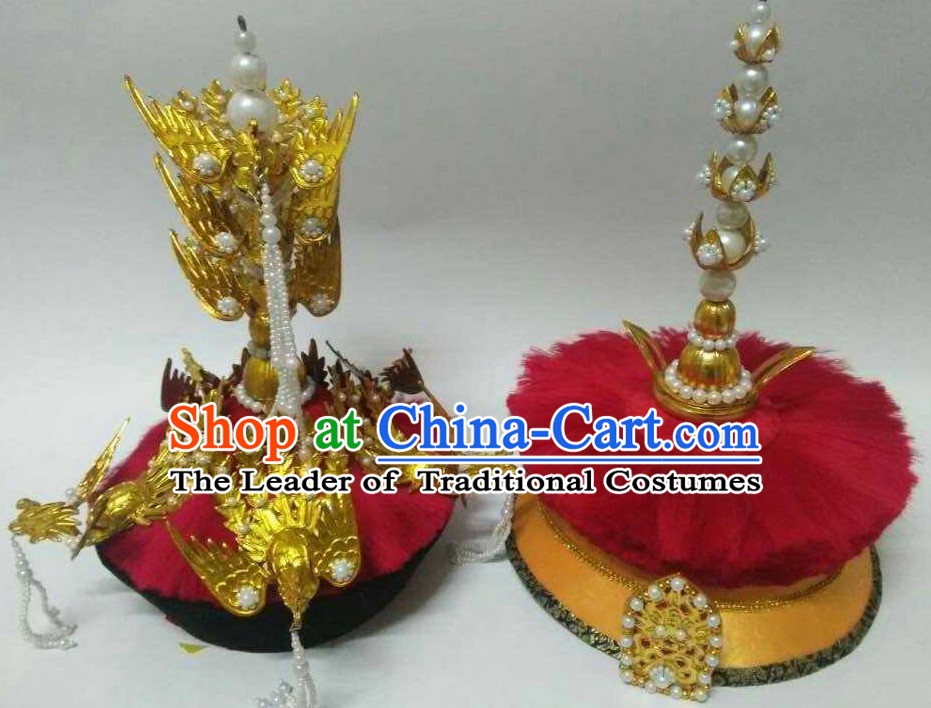Top Traditional Chinese Empress Phoenix Coronet Hat and Bridegroom Hat