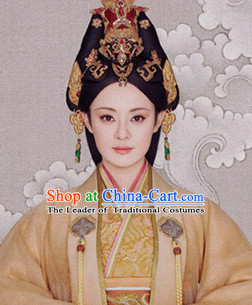 China Han Dynasty Imperial Royal Quene Hairpins Hair Accessories Hairstyle Wigs Chinese Oriental Hairstyles Headpieces