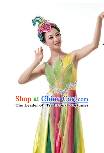 Traditional Chinese Classical Flower Dance Costumes for Girls