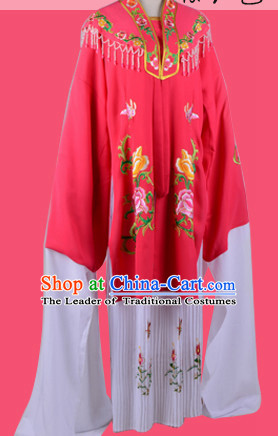 Chinese Opera Costumes Huangmei Opera Stage Performance Costume Chinese Traditional Shuixiu Costume Drama Costumes and Hat Complete Set