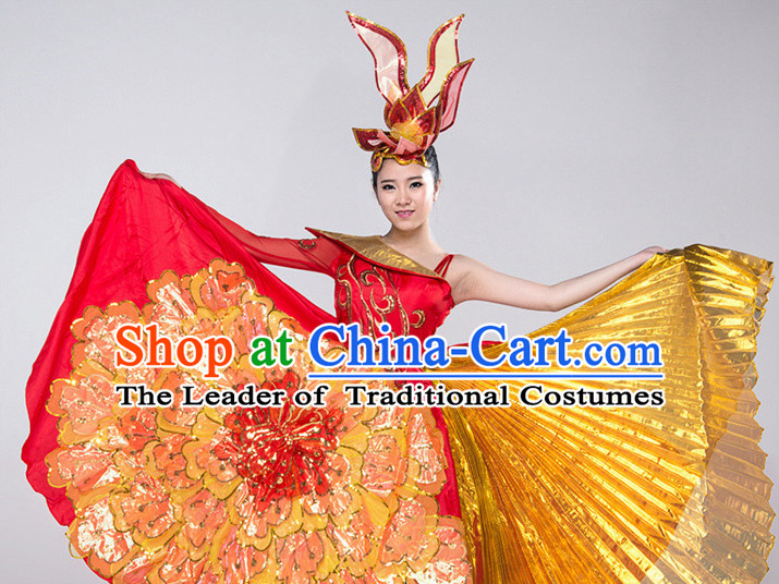 Chinese Folk Dance Costume for Women or Girls