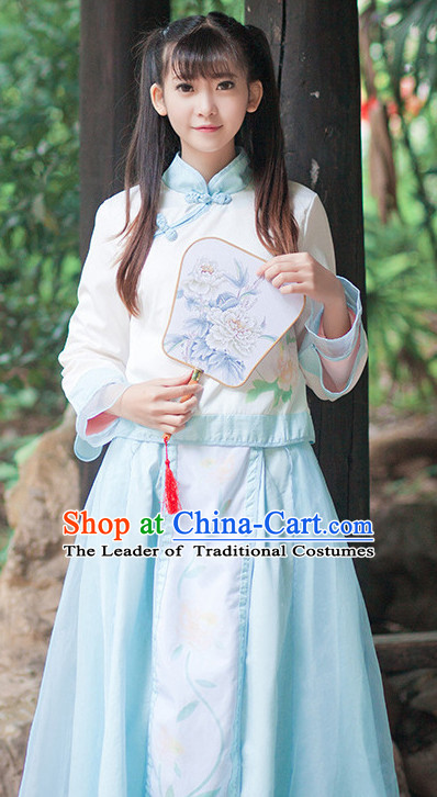 Ancient Chinese Stage Dress National Costume Halloween Costumes Hanfu Chinese Dresses Chinese Clothing