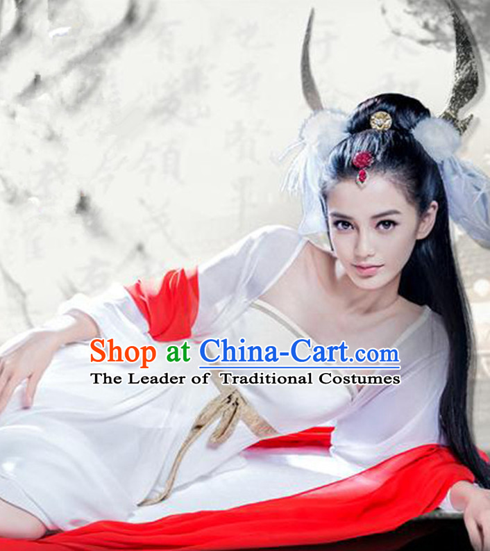 Top Chinese Ancient Empress Women's Clothing _ Apparel Chinese Traditional Dress Theater and Reenactment Costumes and Headwear Complete Set