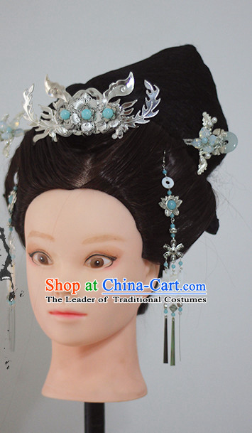 Chinese Ancient Princess Queen Handmade Wig and Hair Accessories Set