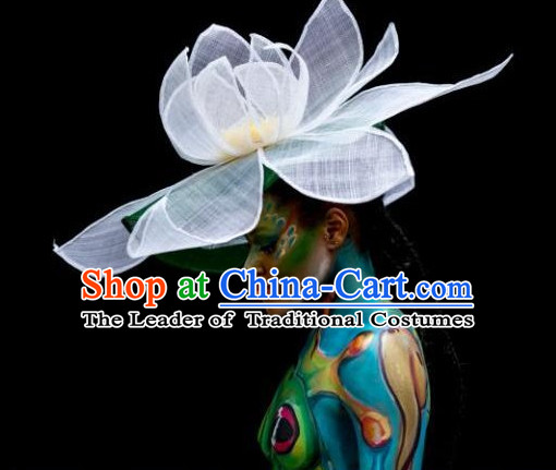 Handmade Chinese Custom-Made Stage Performance Large Lotus Hat