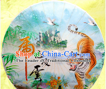 Traditional Rainproof Handmade Chinese Oil Paper Umbrellas China Dance Umbrella Stage Performance Umbrella Dancing Props