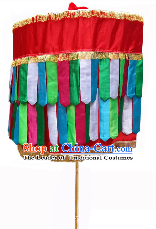 Traditional Fabric Handmade Chinese Classic Luo Umbrellas China Dance Umbrella Stage Performance Umbrella Dancing Props