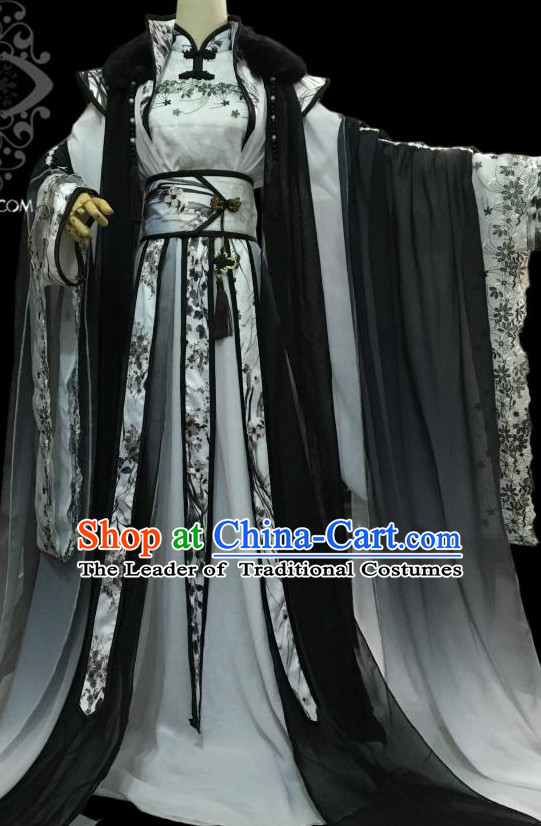 Chinese Hanfu Hakama Traditional Prince Dress Quju Supreme Chinese Costume Ancient Chinese Costume and Headpieces Complete Set